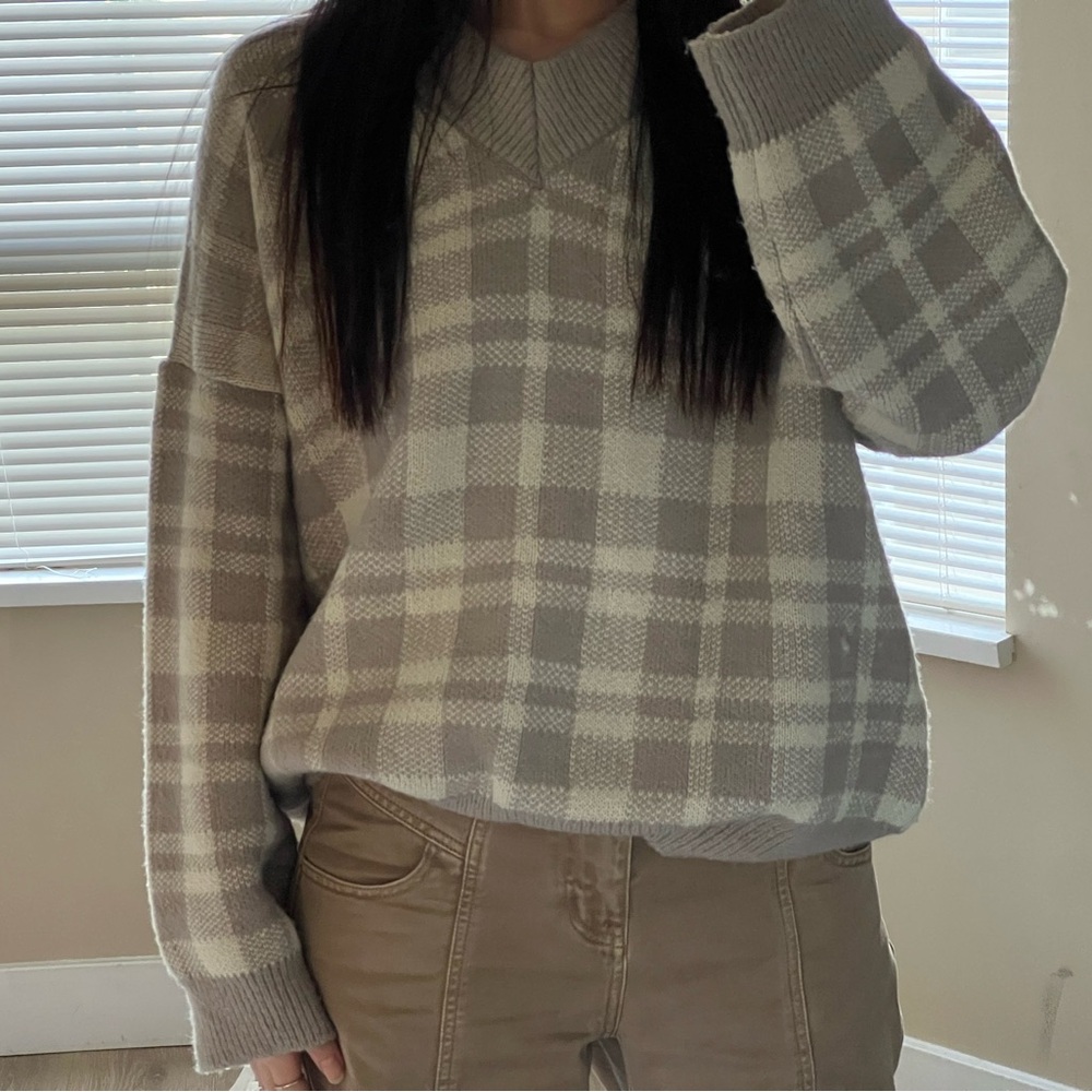 Oversized stylenanda checker print sweater
